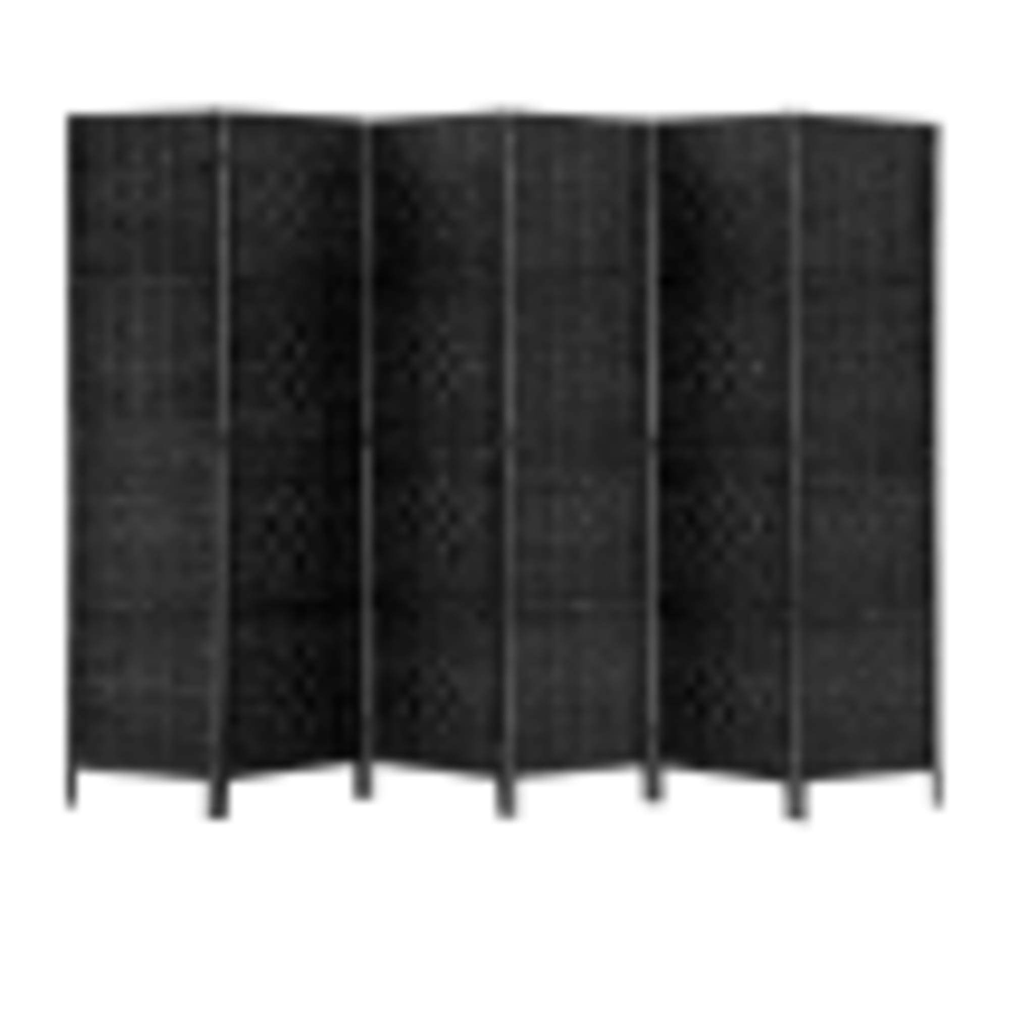 6 Panel Rattan Room Divider Black Kitchen Warehouse™